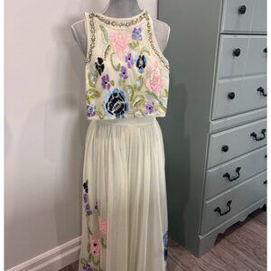 Two Piece Formal Top and Skirt